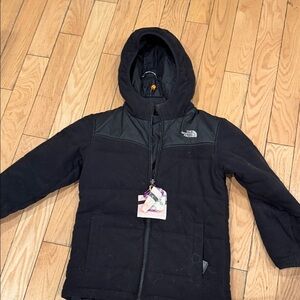 The North Face Kids Black reversible Hooded Puffer Coat